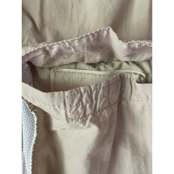 Vtg Tarponwear By Simms Short Sleeve Vented Nylon Fishing Shirt Beige Mens Med - Picture 4 of 9